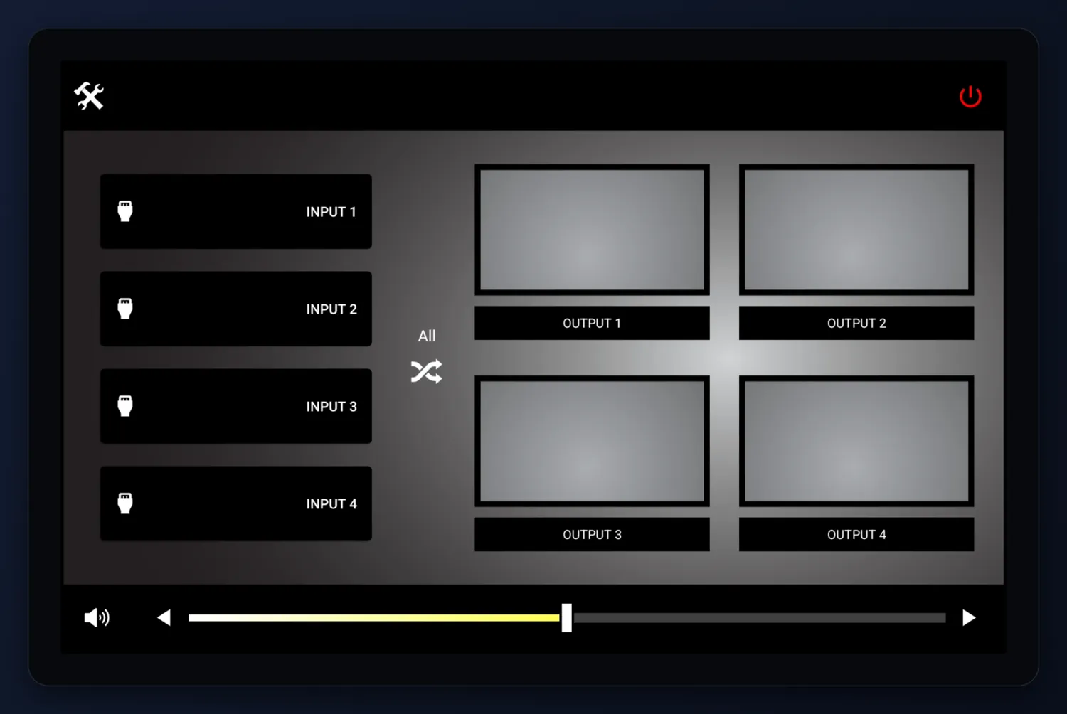 Tablet Many-to-Many matrix view before routing